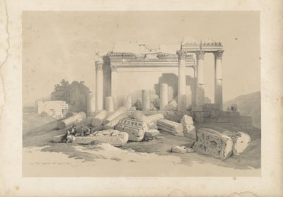 Rovine del portico orientale del Tempio di Baalbec da David Roberts