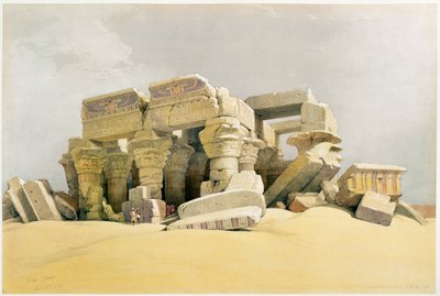 Rovine del Tempio di Kom Ombo, Egitto da David Roberts