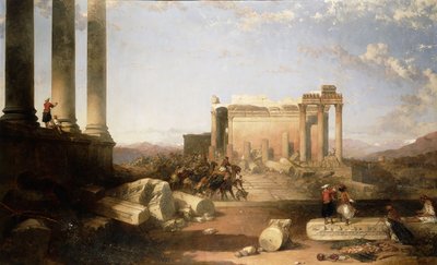 Rovine del Tempio del Sole a Baalbek, 1861 da David Roberts