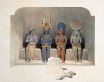 Santuario del Tempio di Abu Simbel, Egitto, XIX secolo da David Roberts