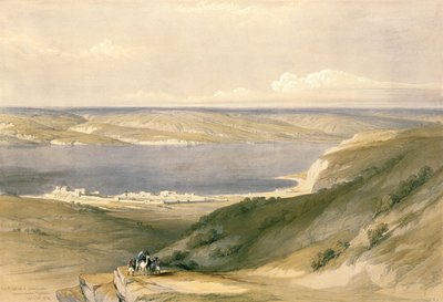 Mare di Galilea o Genezareth, verso Bashan, 21 aprile 1839, tavola 36 da Volume I di 