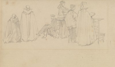 Studi su figure in una chiesa da David Roberts