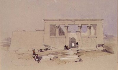 Tempio a Wady Dabod, Nubia 1849 da David Roberts