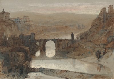 Il Ponte di Toledo, vicino a Madrid, Spagna da David Roberts