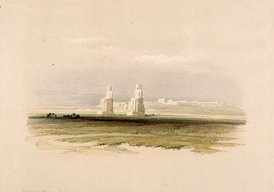 I Colossi di Memnone, da "Egitto e Nubia", Vol.1 da David Roberts