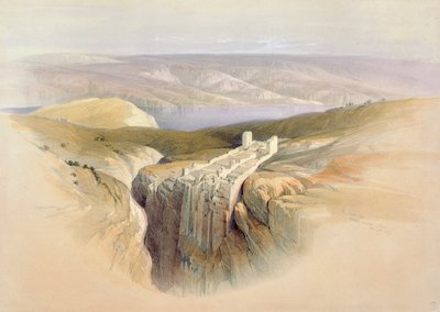 Il Mar Morto verso Moab, 4 aprile 1839, tavola 50 dal Volume II di 