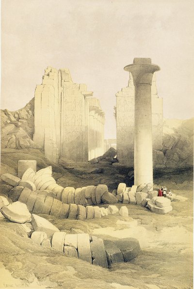 Il Dromos o Sala Centrale del Grande Tempio di Amun, Karnak, da Egitto e Nubia, Vol.2 da David Roberts