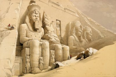 Il Grande Tempio di Abu Simbel, Nubia, Egitto da David Roberts