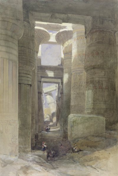 Il grande tempio di Amon Karnak, la sala ipostila da David Roberts