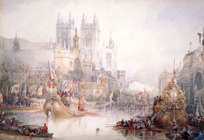 La parata del sindaco a Westminster, 1830 da David Roberts