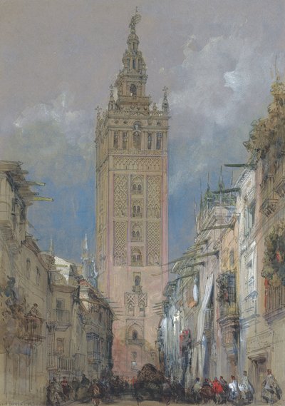 La torre moresca di Siviglia, chiamata la Giralda, Spagna da David Roberts
