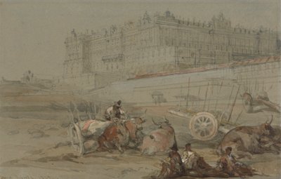 Il Palazzo Reale, Madrid, 1832 da David Roberts