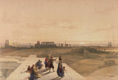 Le rovine di Karnak da ovest, da Egitto e Nubia, Vol.1 da David Roberts
