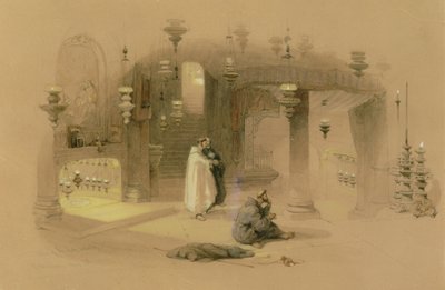 Il santuario della Santa Natività, Betlemme, 1839 da David Roberts