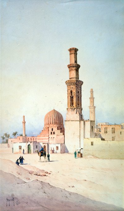 Tomba dei Califfi, Il Cairo, c1907 da David Roberts