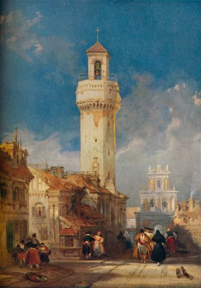 Torre della Chiesa di San Nicola de la Villa, Cordova, 1834 da David Roberts