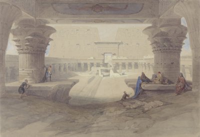 Vista dal portico del Tempio di Edfu, Alto Egitto da David Roberts