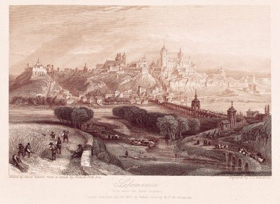 Veduta di Salamanca, Spagna, realizzata da David Robert (1796-1864) durante il suo viaggio nel 1837 da David Roberts