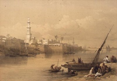 Veduta sul Nilo, traghetto per Giza, da 