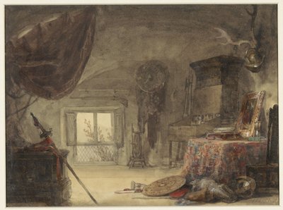 Soffitta allestita come atelier da David Roberts