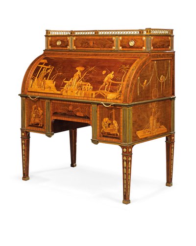 Bureau cilindrico meccanico, Neuwied, c.1776-79 da David Roentgen