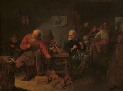 Interno di una bottega di calzolaio da David Ryckaert (III)
