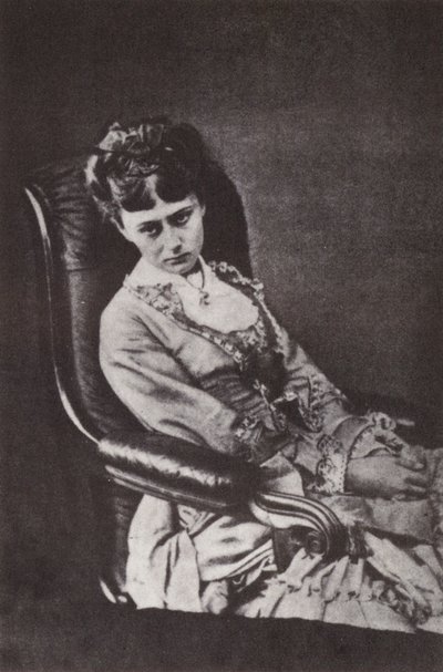 Fotografia di Alice Liddell (foto b/n) da David Scott Lieutenant-Colonel (after) Dodgson