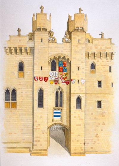 Portineria del Castello di Hylton, Sunderland, Tyne and Wear, XV secolo c2005 da David Simon