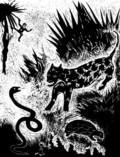 Illustrazione dal libro Just so stories..., di Rudyard Kipling da David Sterenberg