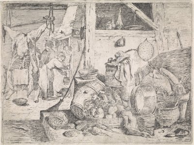 Interno di cucina da David Teniers (II) (attributed to)