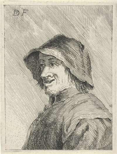 Contadino con cappello rivolto a sinistra da David Teniers (II)