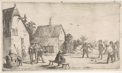 Contadini che giocano a bocce da David Teniers (II)