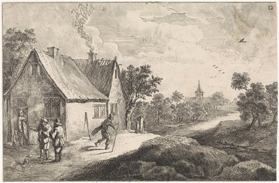 Villaggio di contadini con figure da David Teniers (II)