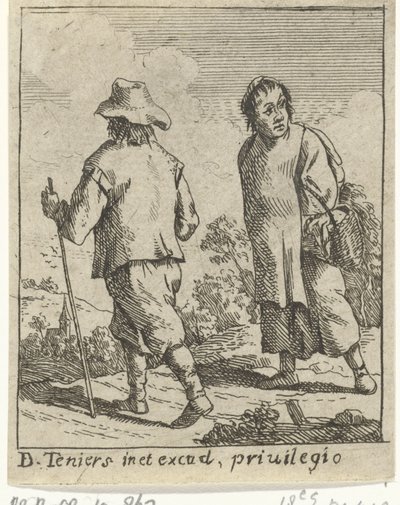 Una coppia di contadini in cammino da David Teniers (II)