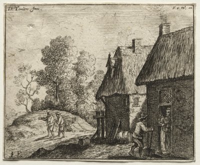 Contadino che parla con una donna da David Teniers