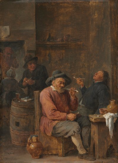 Contadini che fumano in una locanda da David Teniers