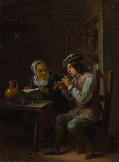 Il suonatore di flauto, 1635-40 da David Teniers II