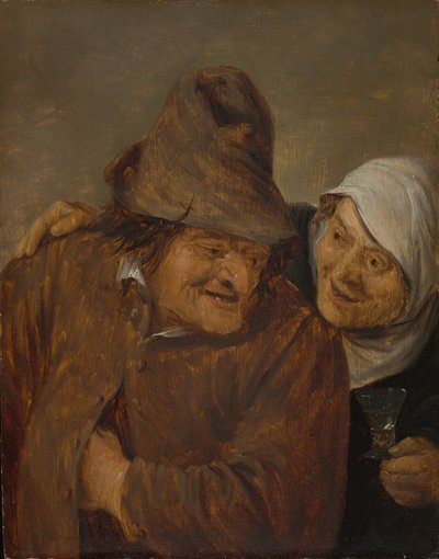 Due contadini con un bicchiere di vino, c. 1645 da David Teniers II