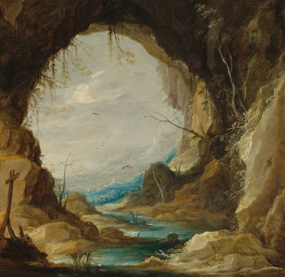 Vista da una grotta, primi anni 1630 da David Teniers II