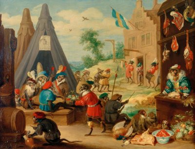 Festa delle scimmie da David Teniers the Younger