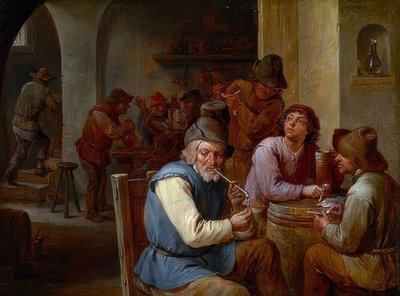 Nella taverna del villaggio. Circa 1660 da David Teniers the Elder