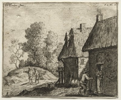 Contadino che parla con una donna da David Teniers the Elder
