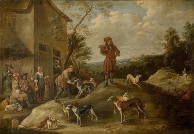 Cacciatori a riposo da David Teniers the Elder