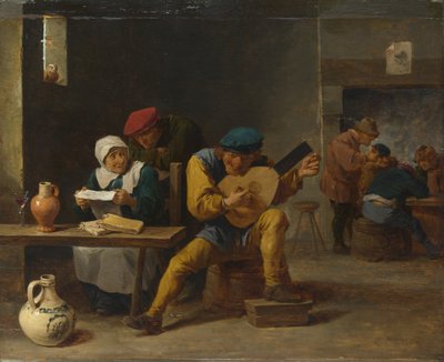 Contadini che fanno musica in una locanda, c. 1635 da David Teniers the Younger