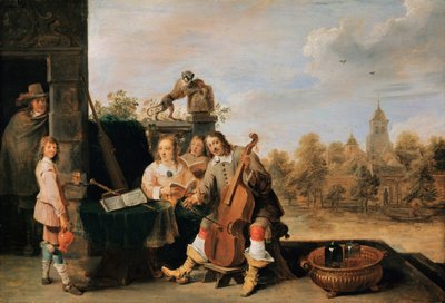 Autoritratto con famiglia, c. 1645 da David Teniers the Younger