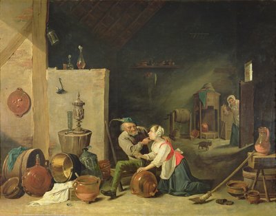 Il Vecchio e il Servitore, 1800 da David Teniers the Younger