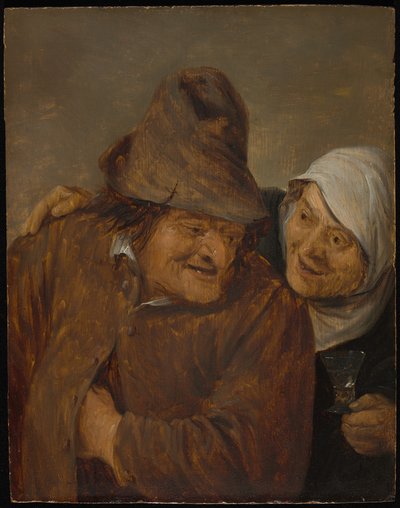 Due contadini con un bicchiere di vino da David Teniers the Younger
