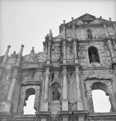 La facciata delle rovine della Chiesa di San Paolo a Macao da David Watkin Waters