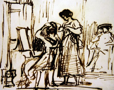 Un Interno con una Donna che si Pettina da David Wilkie