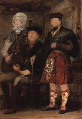 Interno delle Highlands con un suonatore di cornamusa da David Wilkie